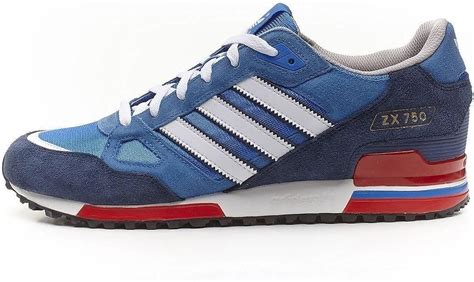 adidas zx 750 schuhe weiß blau rot